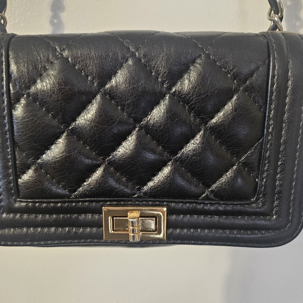 Borse In Pelle Black Italian Quilted Leather Bag - Picture 2 of 9
